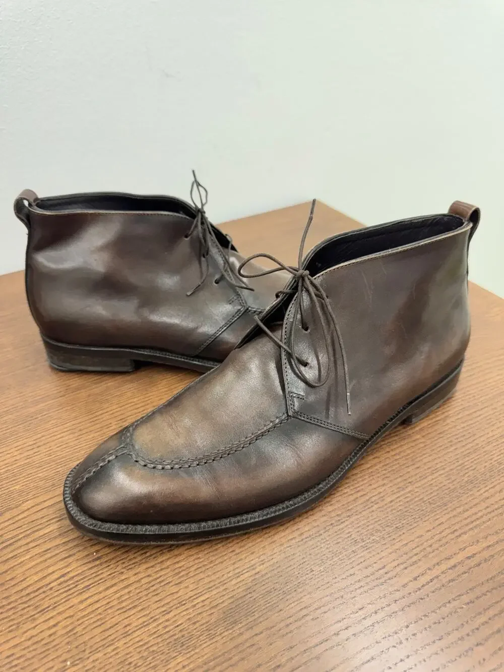 Allen Edmonds Rafael Chukka BROWN Dress Boots Size 11.5D Made In Italy (SH300THR